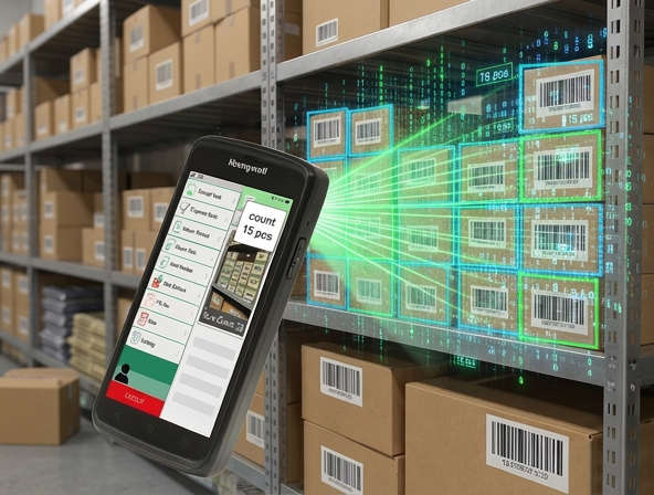 Mobile camera identifies shelf products in real time